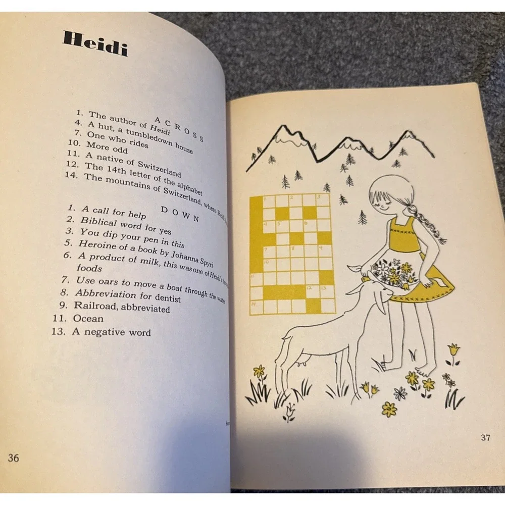 Vintage 1972 Storybook Puzzles Joan Garren Unused Activity‎ Book